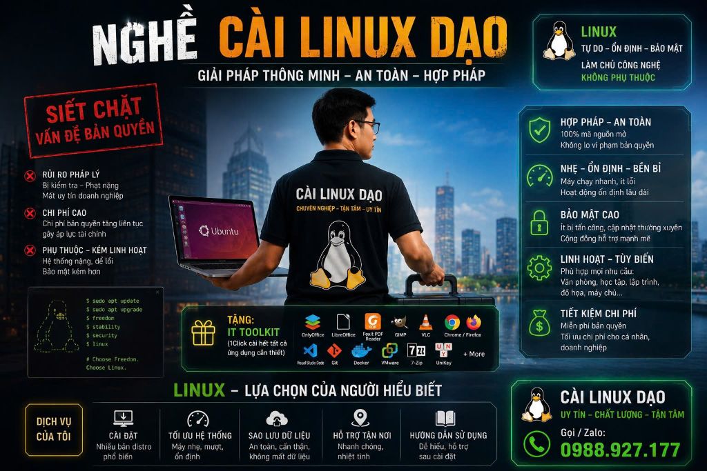 Vì sao nên chọn cài đặt Linux Mint hợp pháp, an toàn, tiết kiệm chi phí
