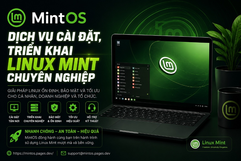 MintOS - Dịch vụ cài đặt, triển khai Linux Mint chuyên nghiệp